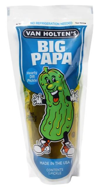 Grandpa Joe's Candy Shop - Wholesale Fruit Snacks - Van Holten's Big Papa, Hearty Dill Pickle, 12ct1