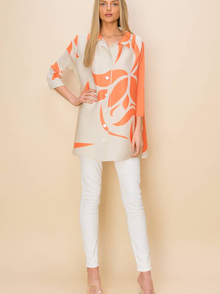 PLISSERET LETVÆGTS CARDIGAN/BLUSE for engroshandel hos QMP Moda