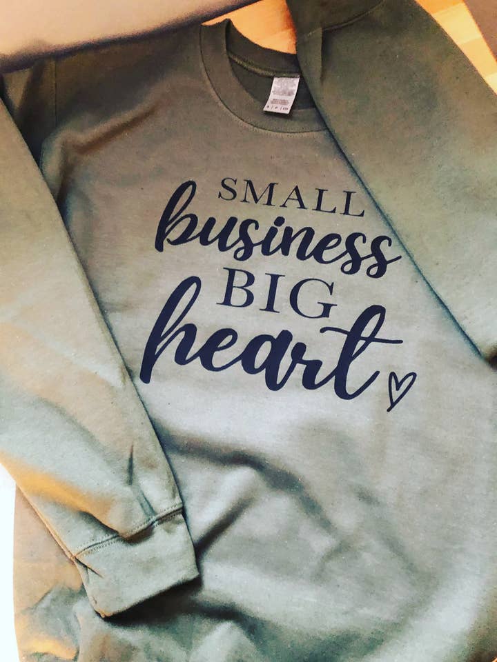 Small Business Big Heart for wholesale by Tymbr apparel Boutique