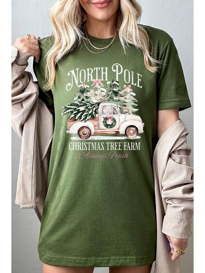 COLORBEAR - Wholesale T-Shirt (Graphic) - Women's - North Pole Christmas Graphic Tee12