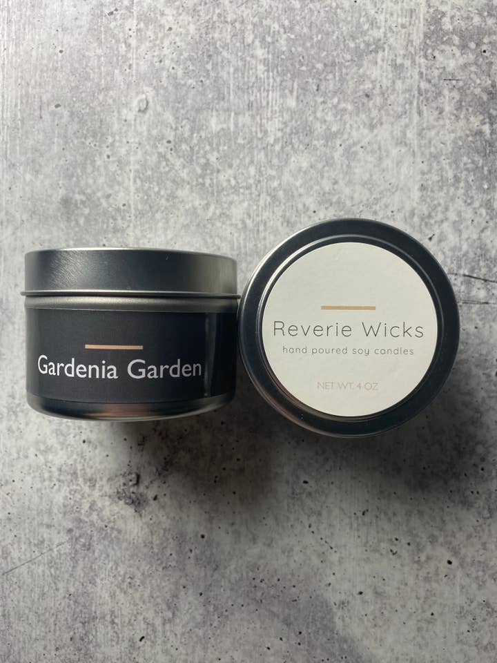 Bougie de jardin Gardenia 4 oz pour la vente par Reverie Wicks