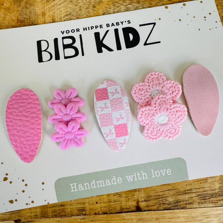 Set of Hair Clips Flower 2 for wholesale by Bibi Kidz