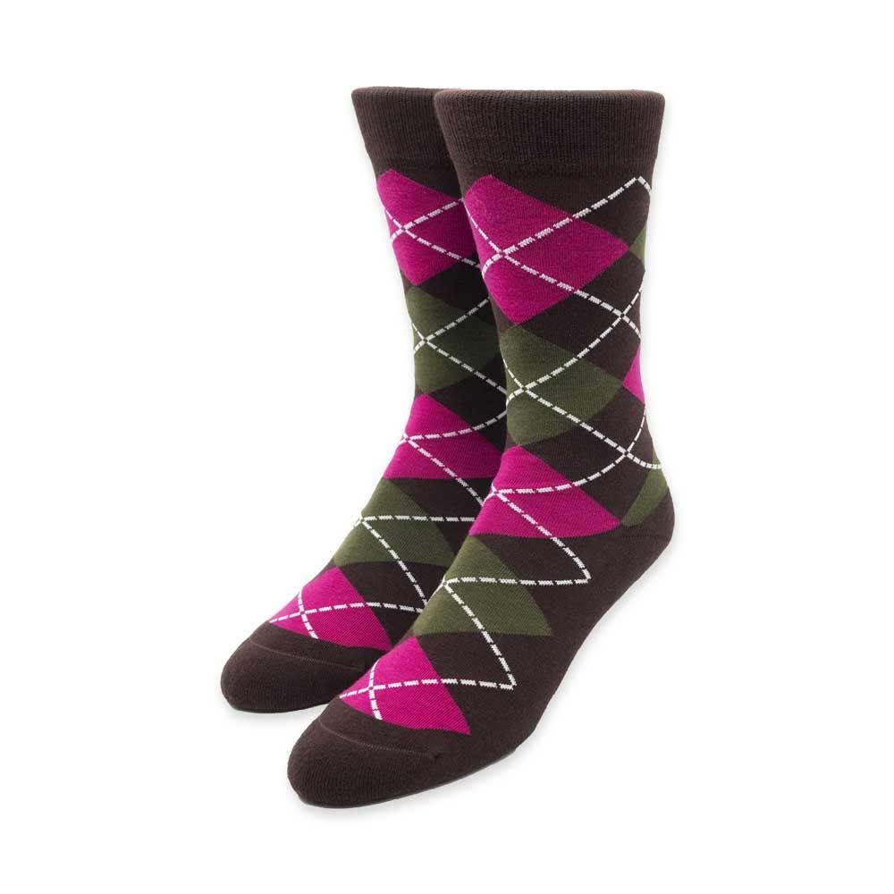 Beau Ties of Vermont – Engroshandel Strømper - Herre – Pink Argyle Sokker0