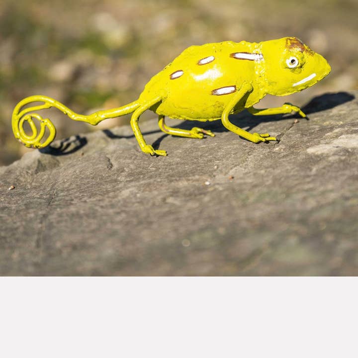 Recycled Metal Garden Artwork - Chameleon and other Purchase Wholesale camelion. Free Returns & Net 60 Terms on Faire trending on Faire.