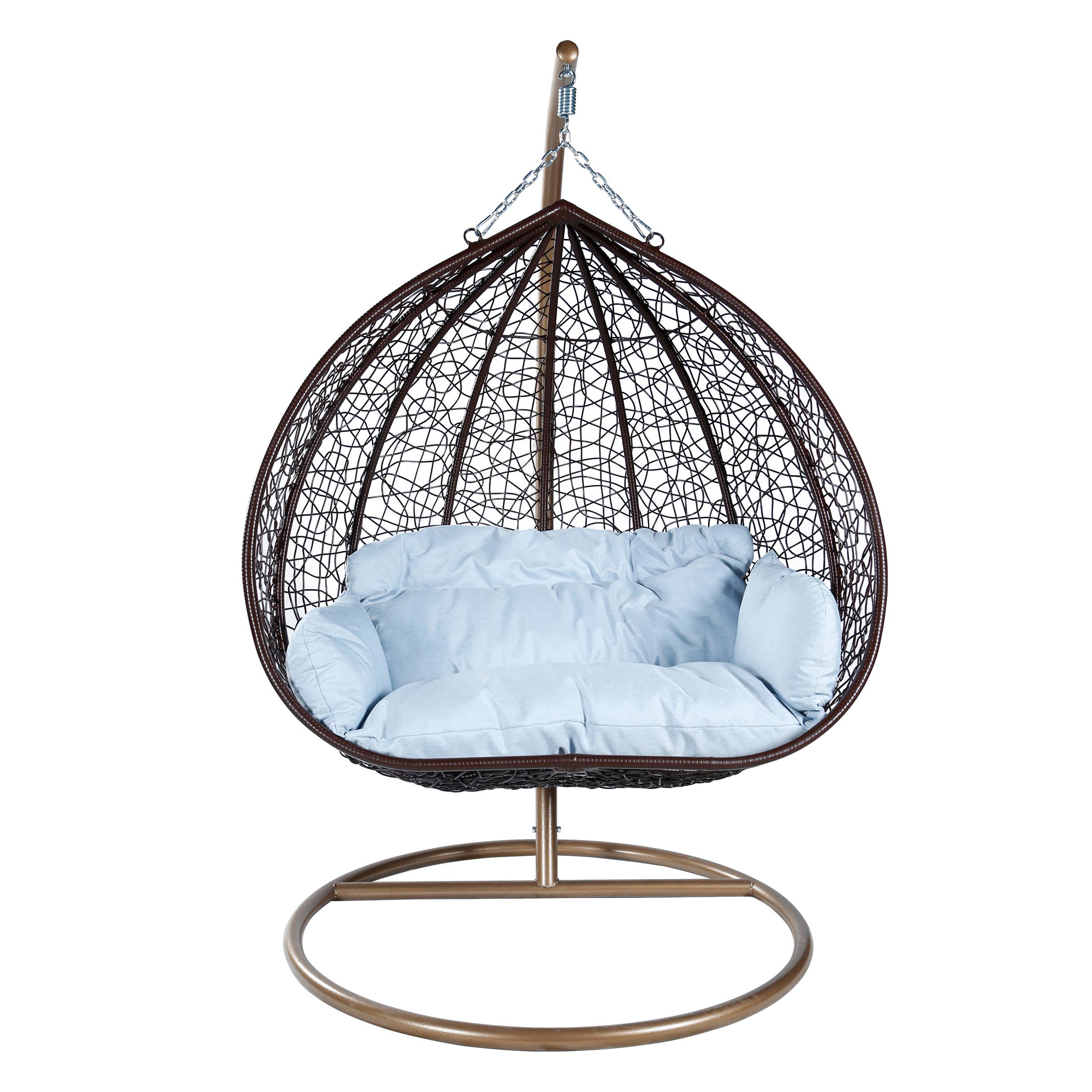 LeisureMod - Wholesale Egg Chair - Recluse Polyethylene Hanging Two-Person Swing Chair25