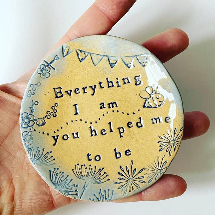 Handmade 'Everything I Am' Stoneware Mother's Day Dish for wholesale by Love & Lovelier