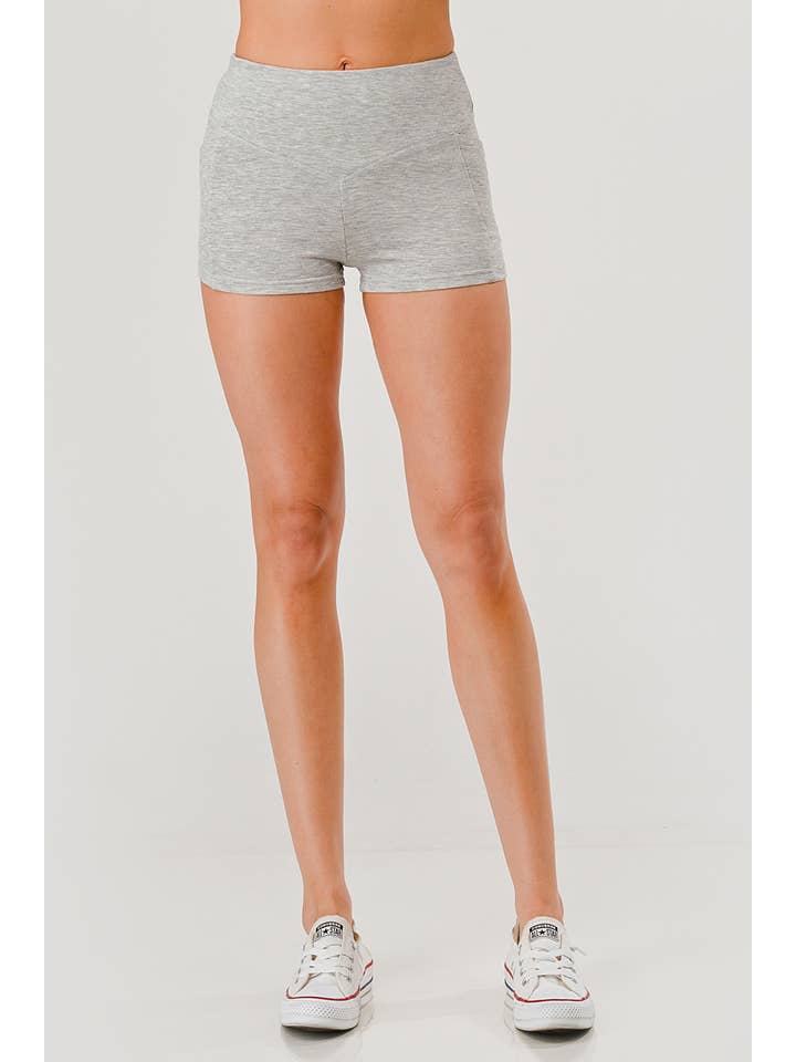 REDFINCH APPAREL INC - Wholesale Athletic Shorts - Women's - Womens V-Waist Biker Shorts With Side Pockets 13