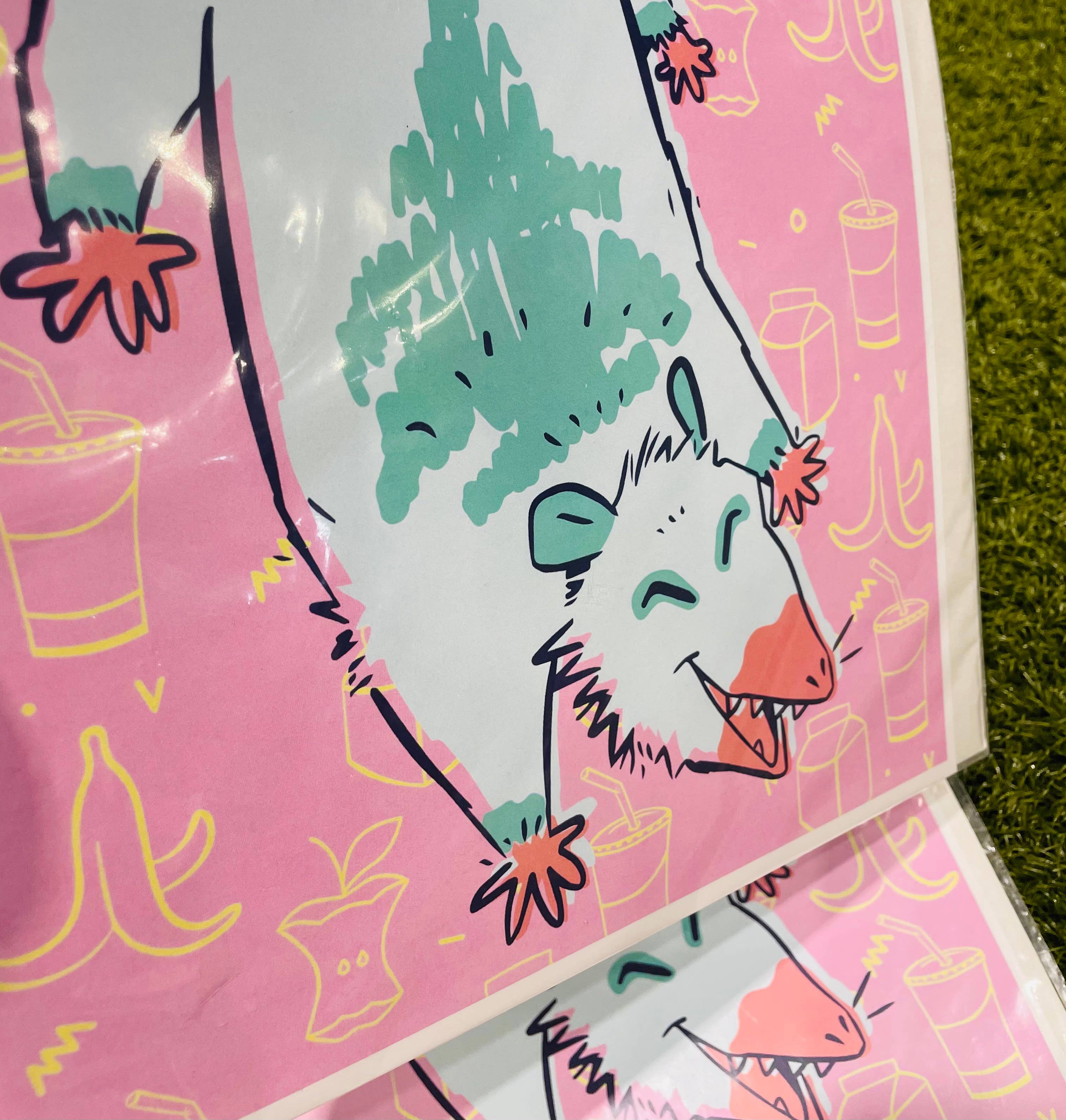 Spring Fox Studios - Wholesale Art Print - Trashy Possum 11x17" art poster print1