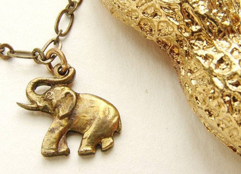 SORA DESIGNS - Wholesale Pendant/Charm Necklace - Life Size Circus Peanut Necklace- Antique Gold Version1