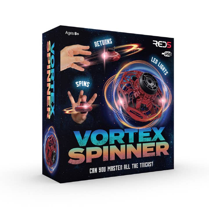 The Source Wholesale Inc. - Wholesale Fidget Toy - Kids - Vortex UFO Spinner (Red) - Electronic Flying Fidget Spinner