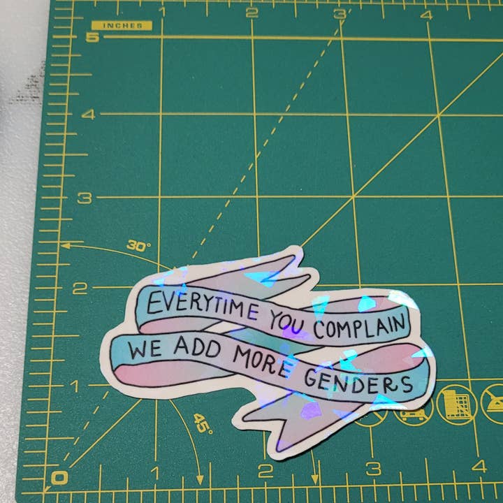 Femmearchist - Wholesale Sticker - Everytime You Complain We Add More Genders Sticker3