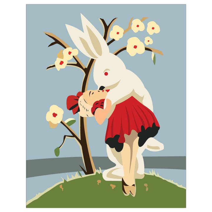 Calamita a forma di coniglietto di Pasqua, 6,3 x 8,9 cm per la vendita all'ingrosso da parte di Fridgedoor