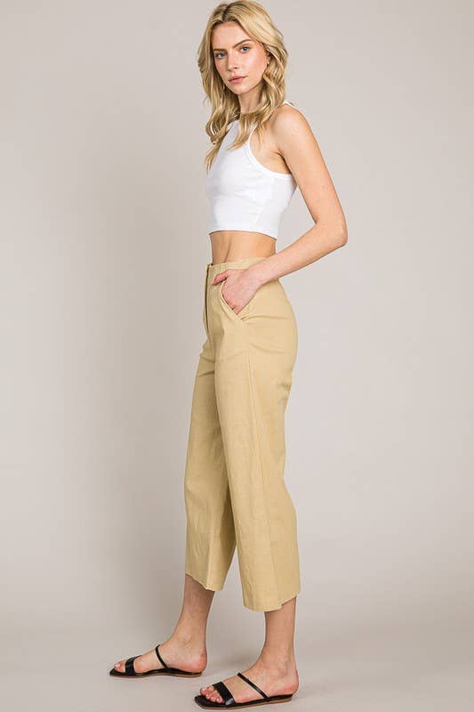 Lemon Tree - Wholesale Pants - Women's - Cotton Wide Culotte Pants4