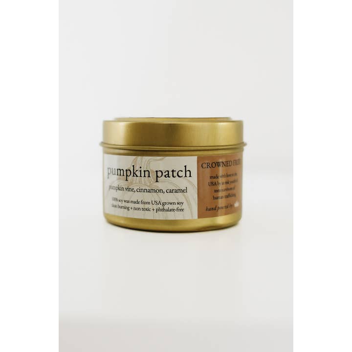 Crowned Free - Wholesale Travel candles - Pumpkin Patch Candle - Mini - Made by Survivors 2