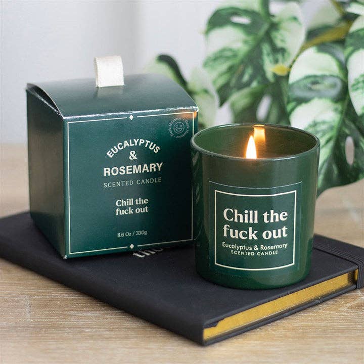Something Different Wholesale - Wholesale Jar/Filled Candle - Sweary Chill Out Eucalyptus & Rosemary Candle1