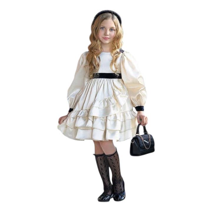 Evangeline Satin Dress for wholesale by Petite Maison Kids
