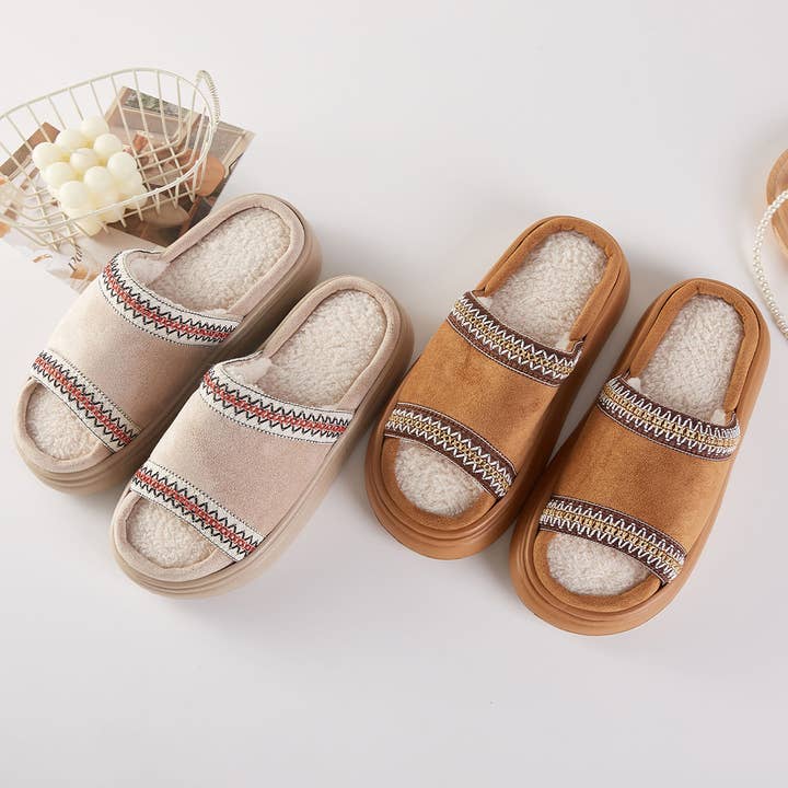 Fashion City - Wholesale Slippers – Women's - Cozy Fleece-Lined Indoor Slippers5