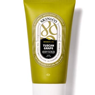 Gommage corporel au raisin de Toscane pour la vente par SKIN&CO Roma