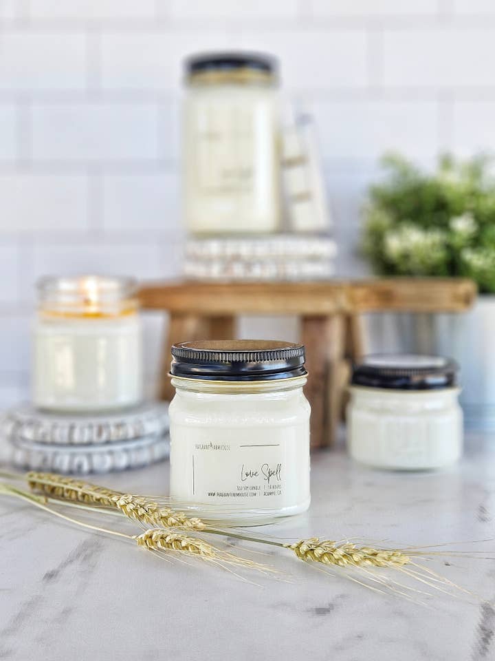 Love Spell Soy Candle for wholesale by Fragrant Farmhouse