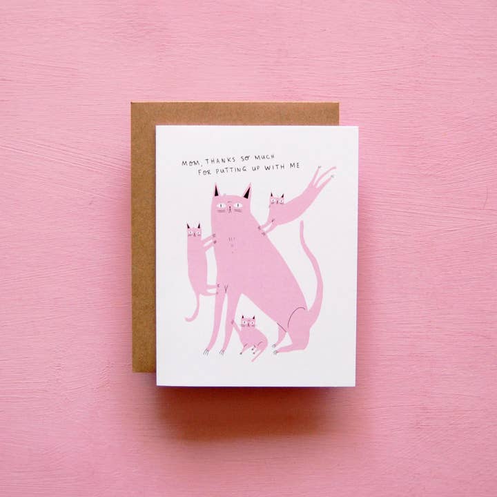 Badger & Burke – wholesale Mother’s Day card – Patient Cat - Mother's Day Card1