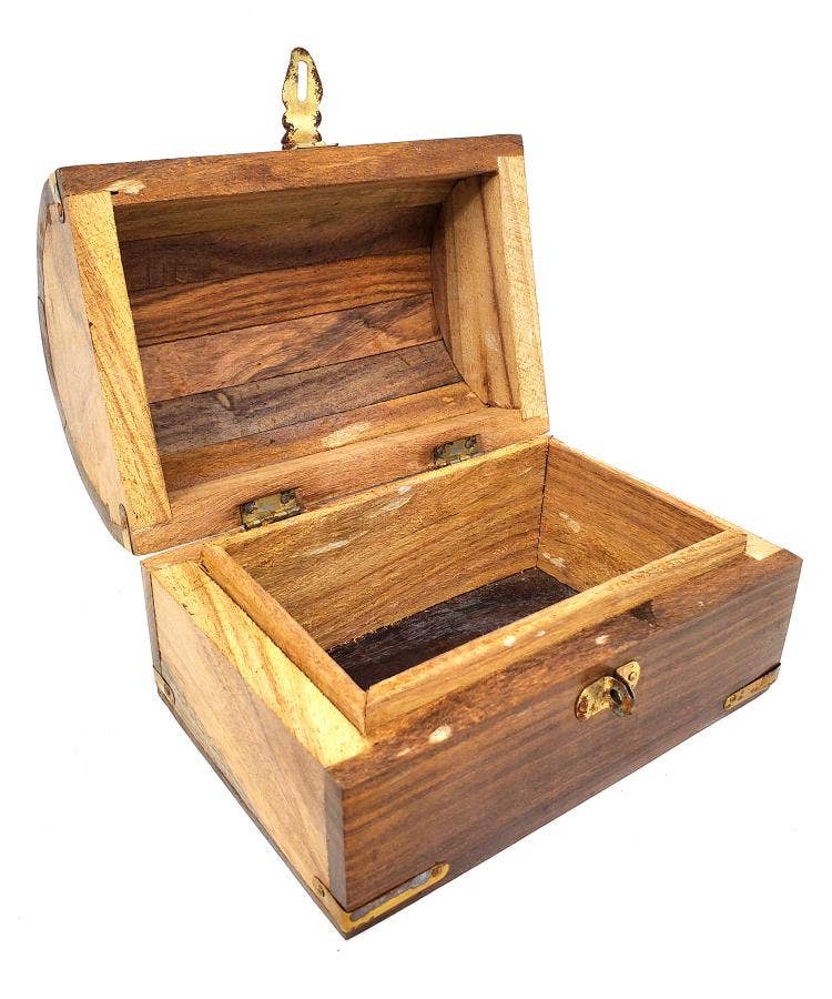 GREENROOTS USA LLC - Wholesale Decorative Box - Wooden Chest 4"X6"X3.75"1