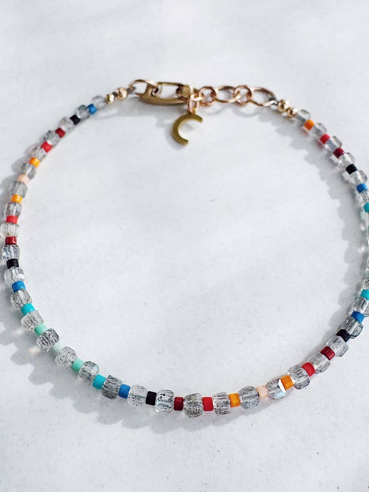 Gemstone Ombre Beaded Bracelet - ATMOS / Labradorite for wholesale by On the Lookout Jewelry