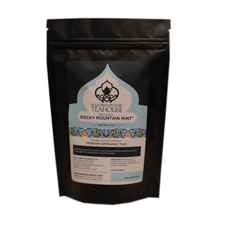 Bag of 50 Naked Tea Sachets - Rocky Mountain Mint Herbal Tea for wholesale by Boulder Tea Company