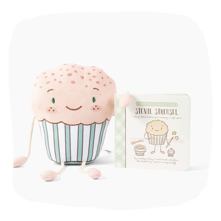 Snuggle Muffins - Wholesale Stuffed/Plush Toy - Kids & Baby - Stevie Streusel | Book & Snuggler Set