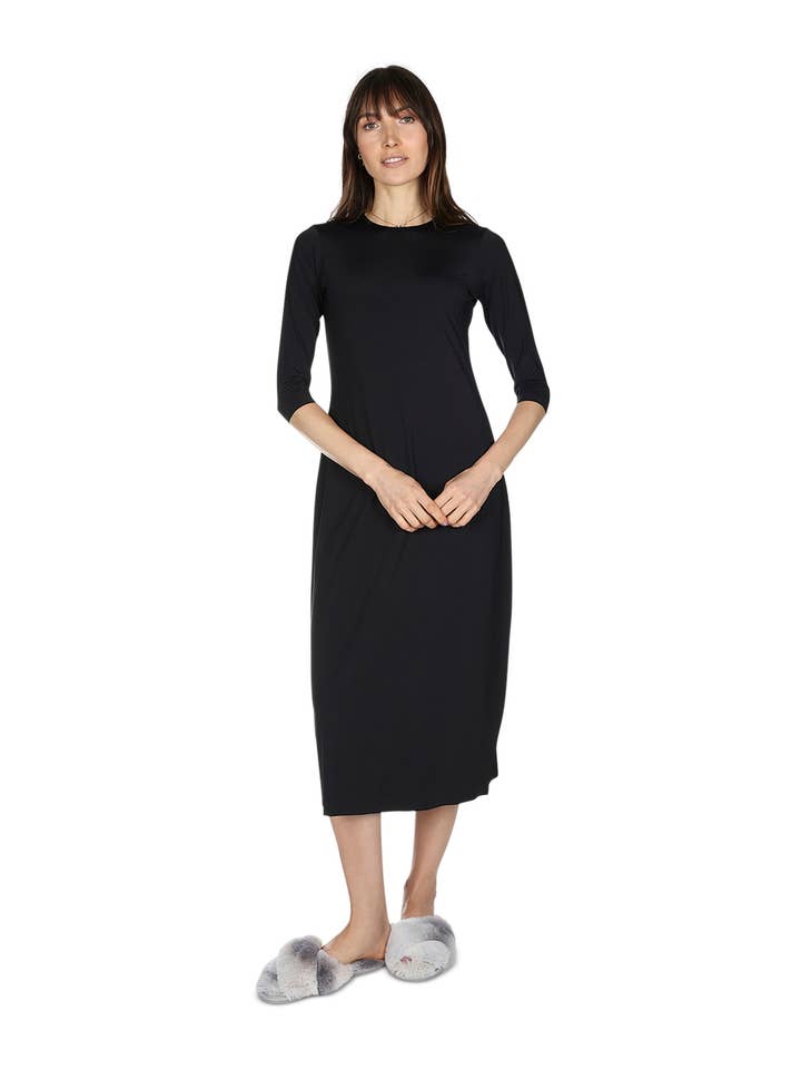 Infinity Classics International Inc. - Wholesale Dress - Women's - Women's Bonded 3/4 Sleeve Slip Dress4