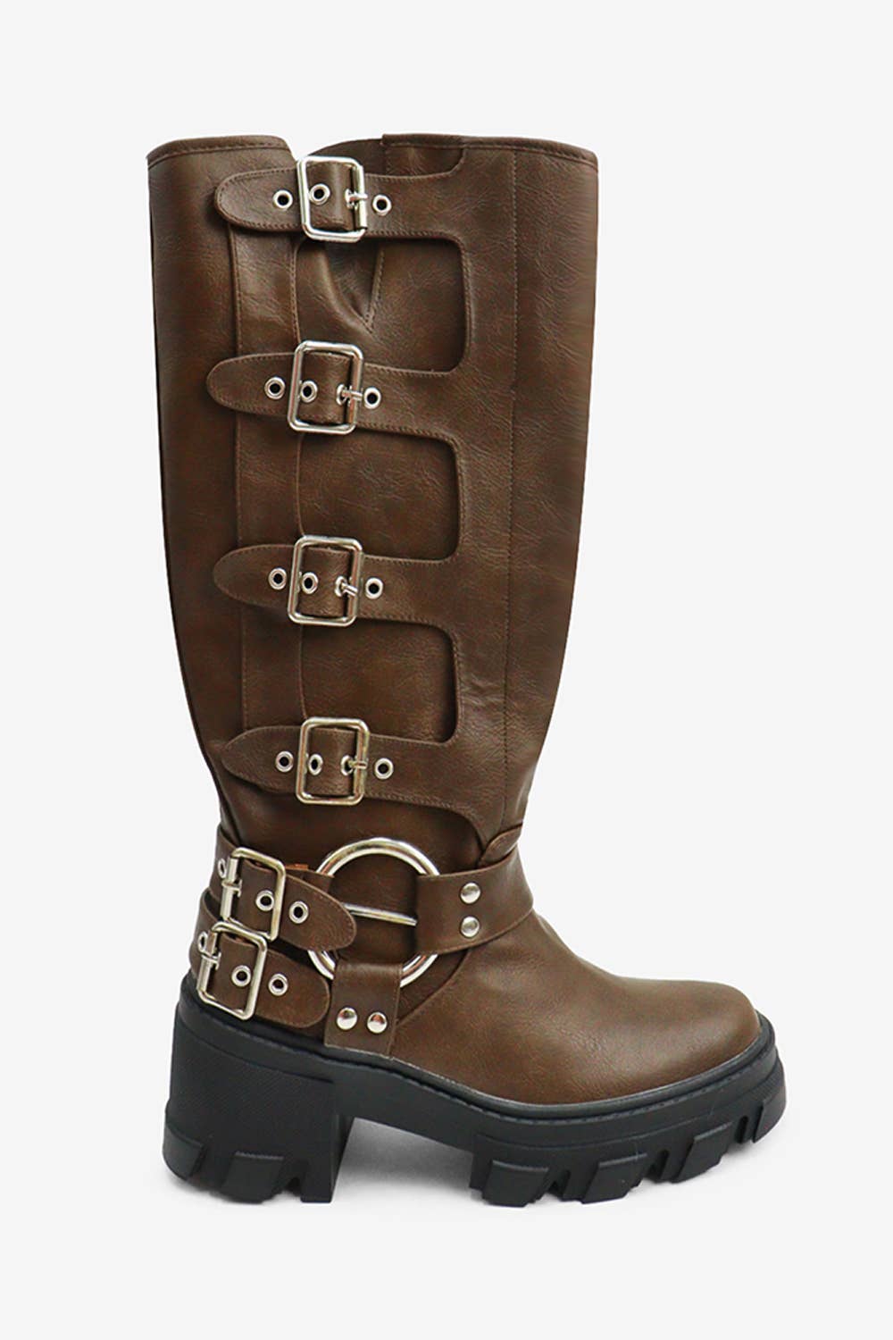 Lemonade Shoes - Wholesale Boots - Women's - BUCKLE UP NOW - Biker Boot w/ Side Buckles and a Chunky Sole25