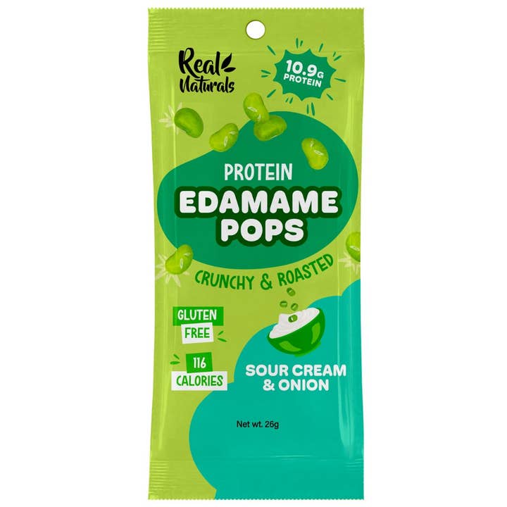 Edamame Pops, Sour Cream & Onion, 26g for wholesale by The Coconut Kitchen