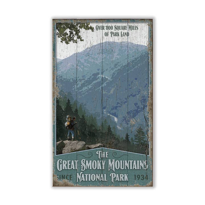 Great Smoky Mountains National Park: Since 1934 for wholesale by Old Wood Signs