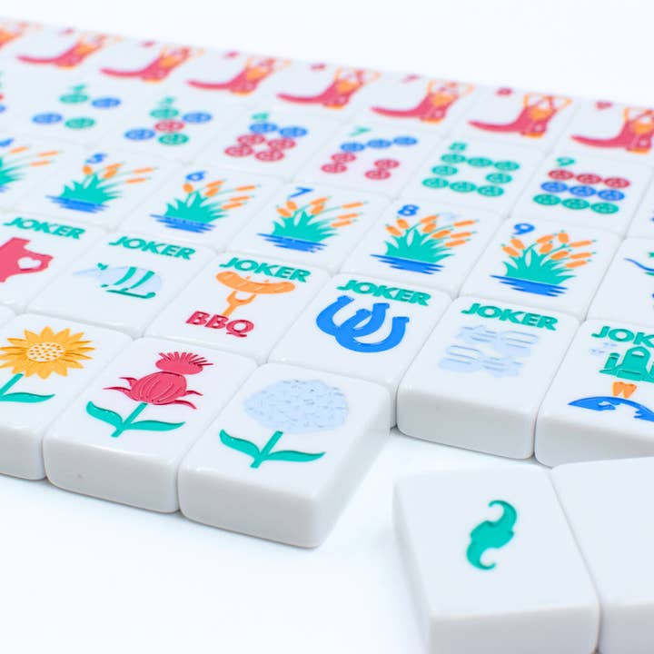 My Fair Mahjong - Wholesale Board Game - THE TEXAS SERIES | Mahjong with Lone Star Flair | Mesquite White Tile13