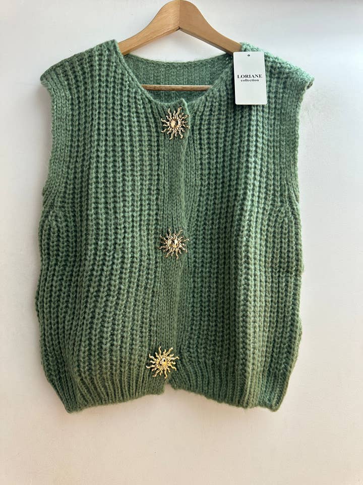 LORIANE - Wholesale Cardigan - Women's - 25135 Sleeveless knit vest7