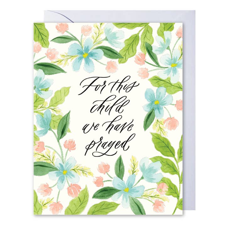For This Child We Have Prayed Baby Card for wholesale by Selah Paper
