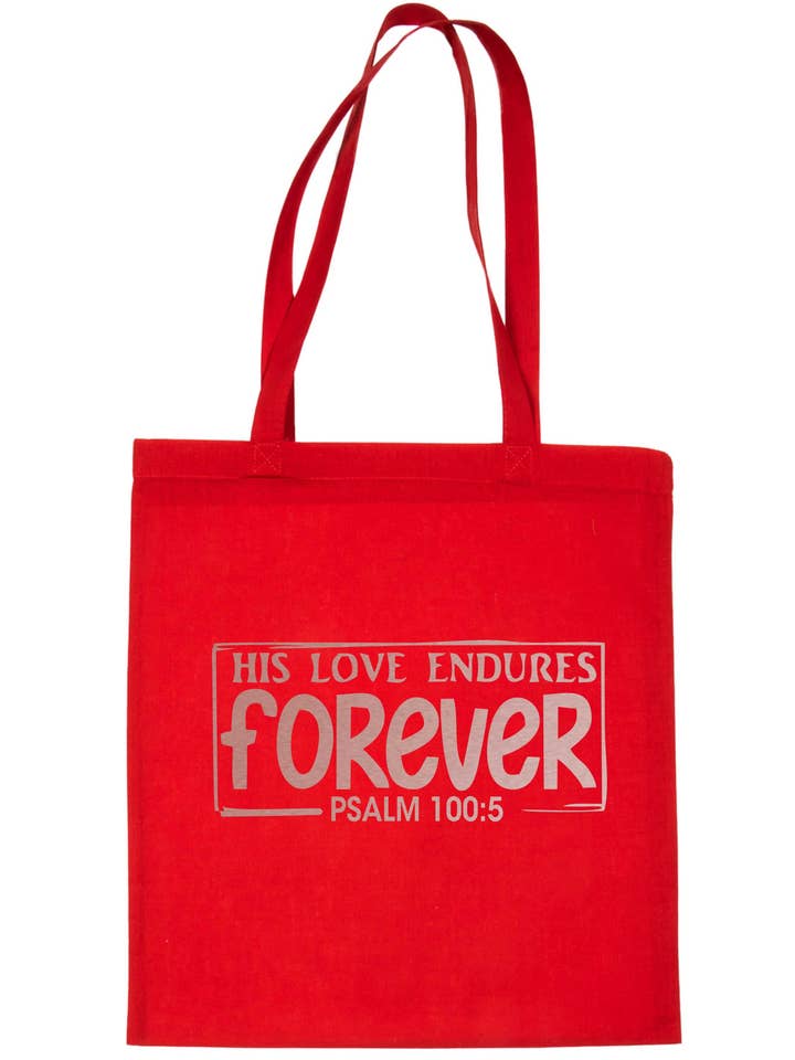 His Love Endures In Rose Gold Print Christian Gift Resuable Shopping Bag for wholesale by Print4U