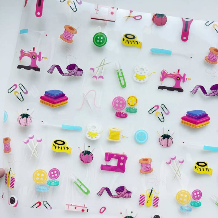 Sewing Notions Clear vinyl TPU 12x52 for wholesale by Sew Hungryhippie LLC