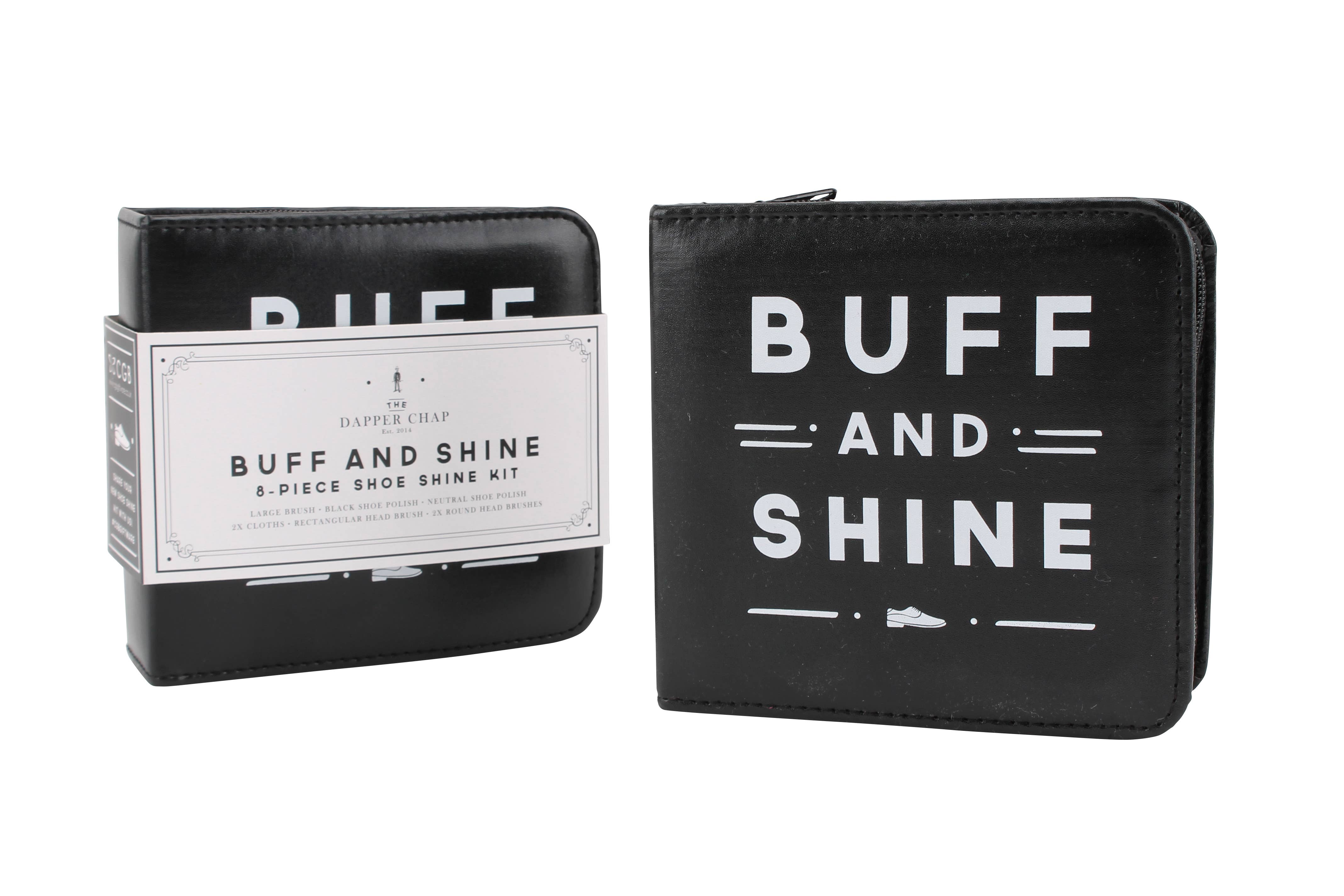 CGB Giftware – wholesale Shoe care kits & sets – The Dapper Chap 'Buff And Shine' Shoe Cleaning Kit1