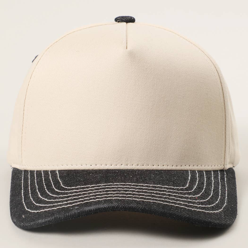 Fashion City - Wholesale Baseball Cap - Unisex - Plain Two-Tone Canvas Cotton Trucker Hat67