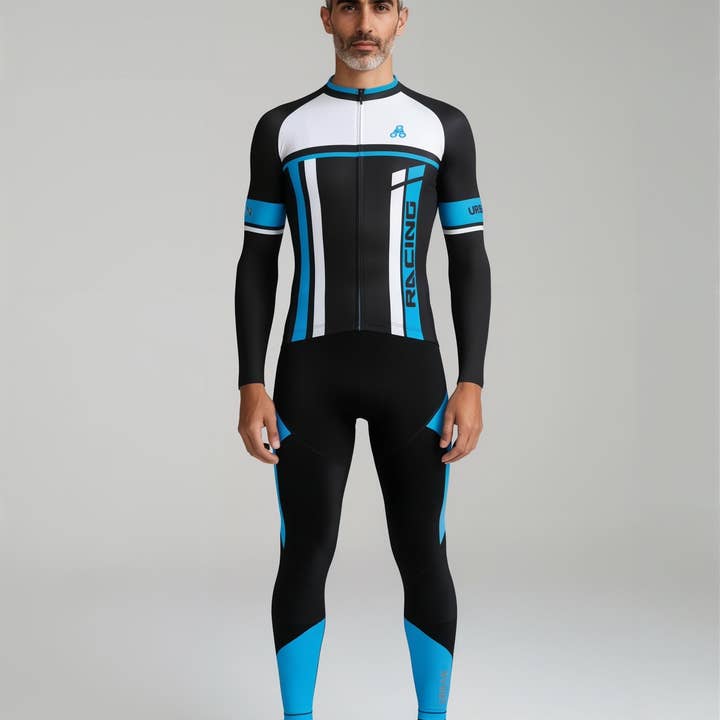 Urban Cycling Blå Termisk Vinterfleece Jersey Bib Tights – Isolerad Prestanda för Cykling i Kallt Väder för wholesale av Urban Cycling Apparel