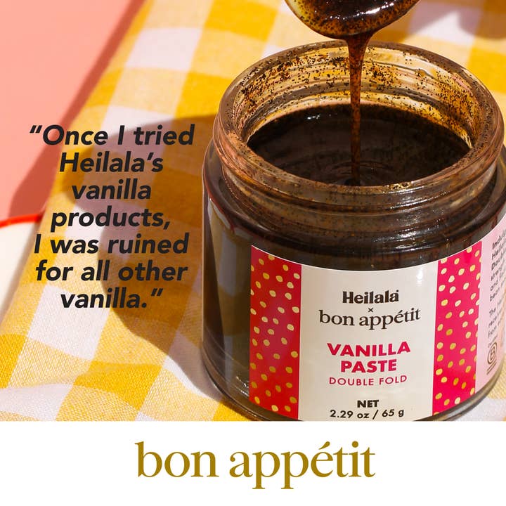Heilala Vanilla - Wholesale Vanilla/Fruit Extract - Heilala x Bon Appétit Vanilla Paste Double Fold 2.29 fl oz5