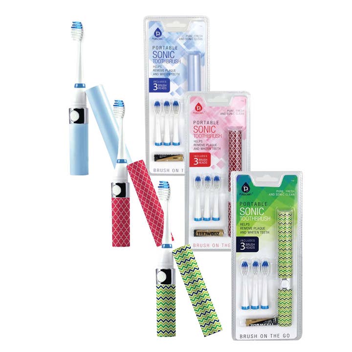 Family Bundle: Pursonic Portable Sonic Toothbrush 3-Pack for wholesale by Pursonic