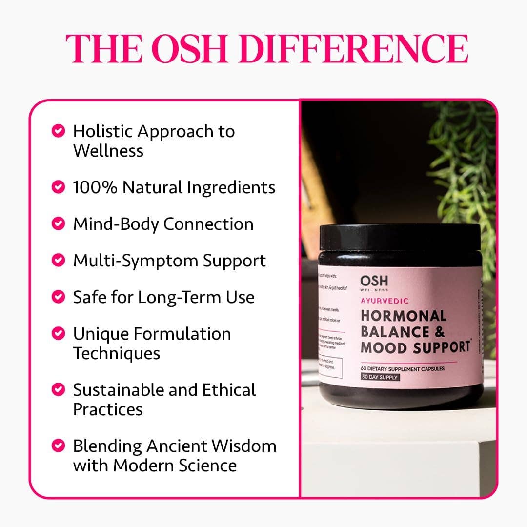 Osh Wellness - Ayurvedic Wellness - Wholesale Oral Supplement/Vitamin - Hormonal Balance & Mood Support | Cortisol & Perimenopause5