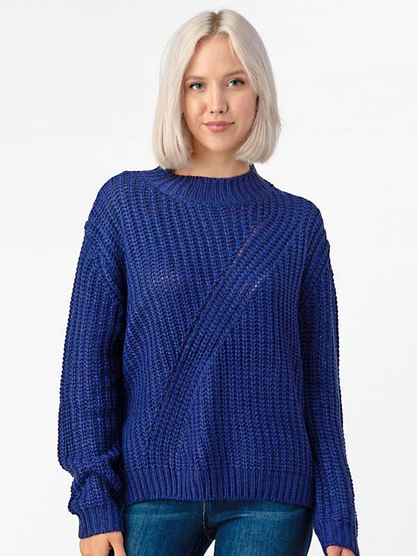 Knitted Scoop Neck Sweater for wholesale by miroh