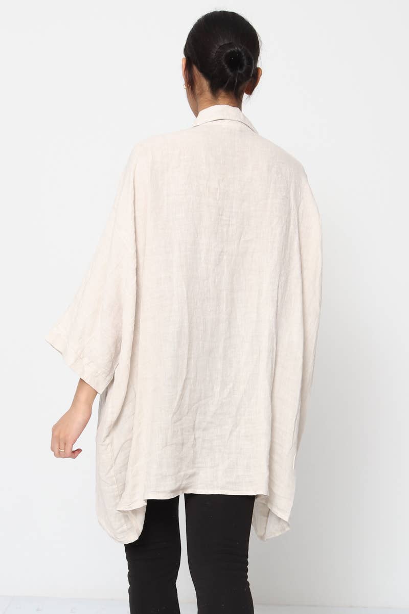 LÉA & LUC - Wholesale Button Down Shirt - Women's - 100% Linen Shirt REF. 285882