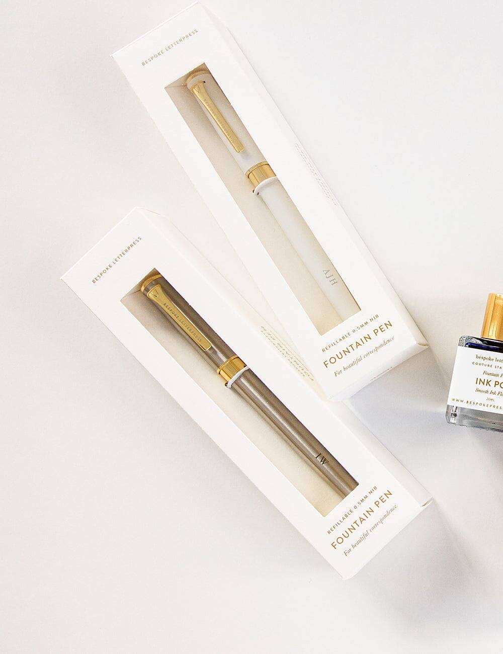 Bespoke Letterpress - Wholesale Pen - Silver Fountain Pen (Boxed)4