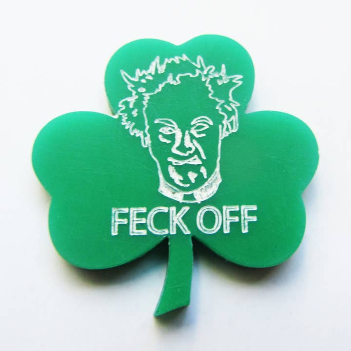 Pin de trébol del padre Jack del día de San Patricio para venta al por mayor de Working Clasp