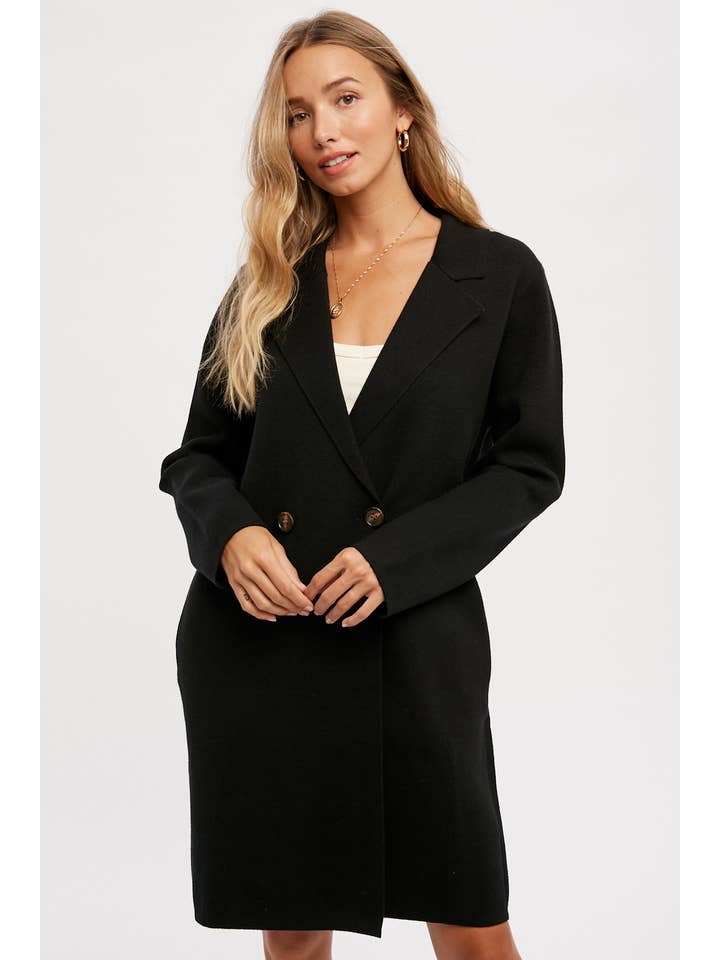Bluivy - Wholesale Coat - Women's - CLASSIC DOUBLE BREASTED COATIGAN