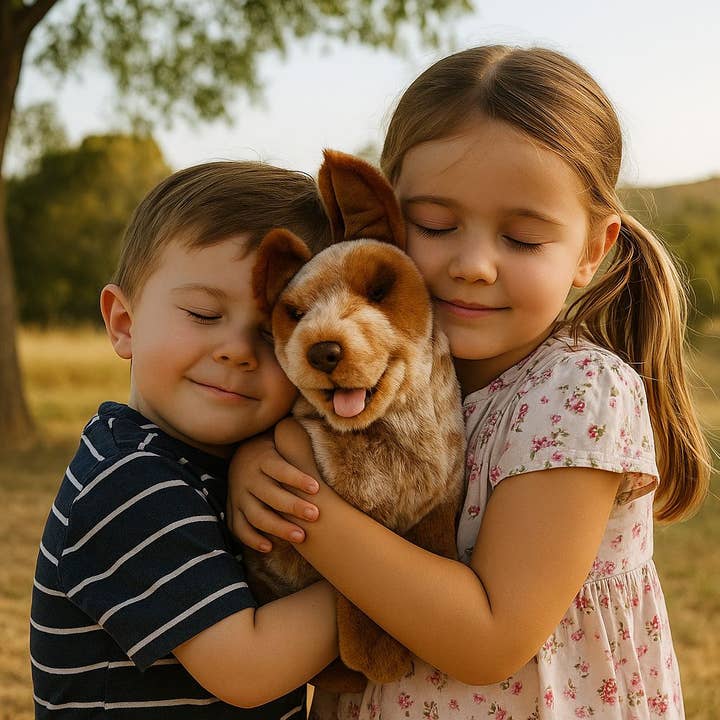 Bocchetta Plush Toys – wholesale Fyllda/plyschleksaker - Barn och baby – Blaze - Boskapsvallare - 22 cm sittande, röd1