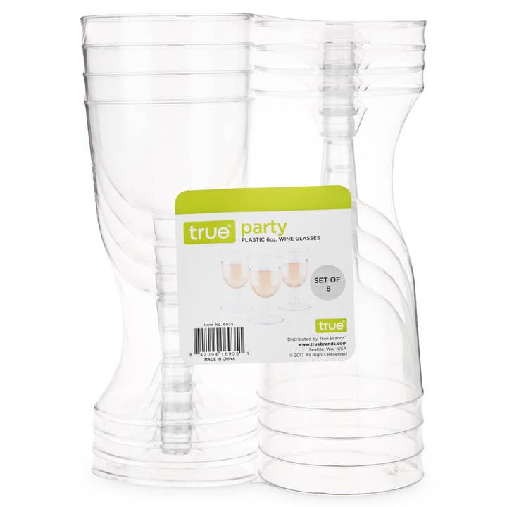 TRUE - Wholesale Disposable Cup - Party Disposable Stemmed Plastic Wine Glasses0